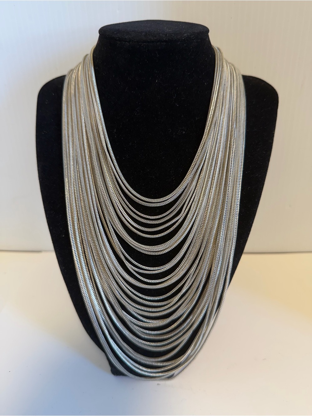 Kenneth Cole Silver Multi-Strand Layered Necklace